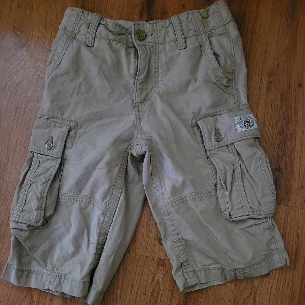 Gap Kids Boys Beige Cargo Shorts 10 Slim Grunge